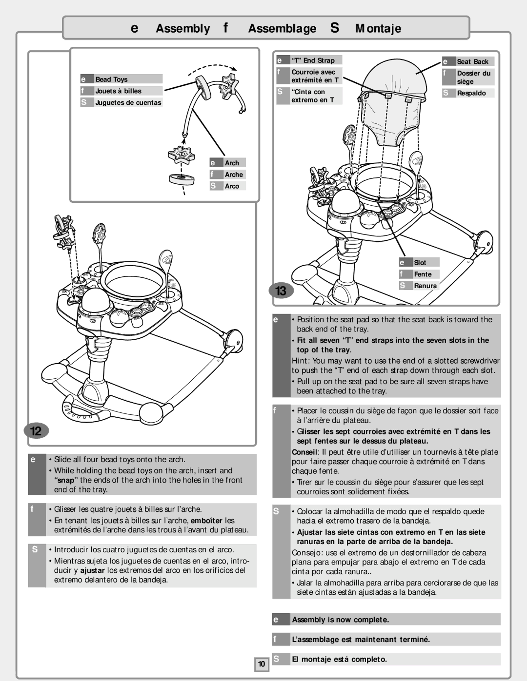 Fisher-Price B9759 instruction sheet Slot 