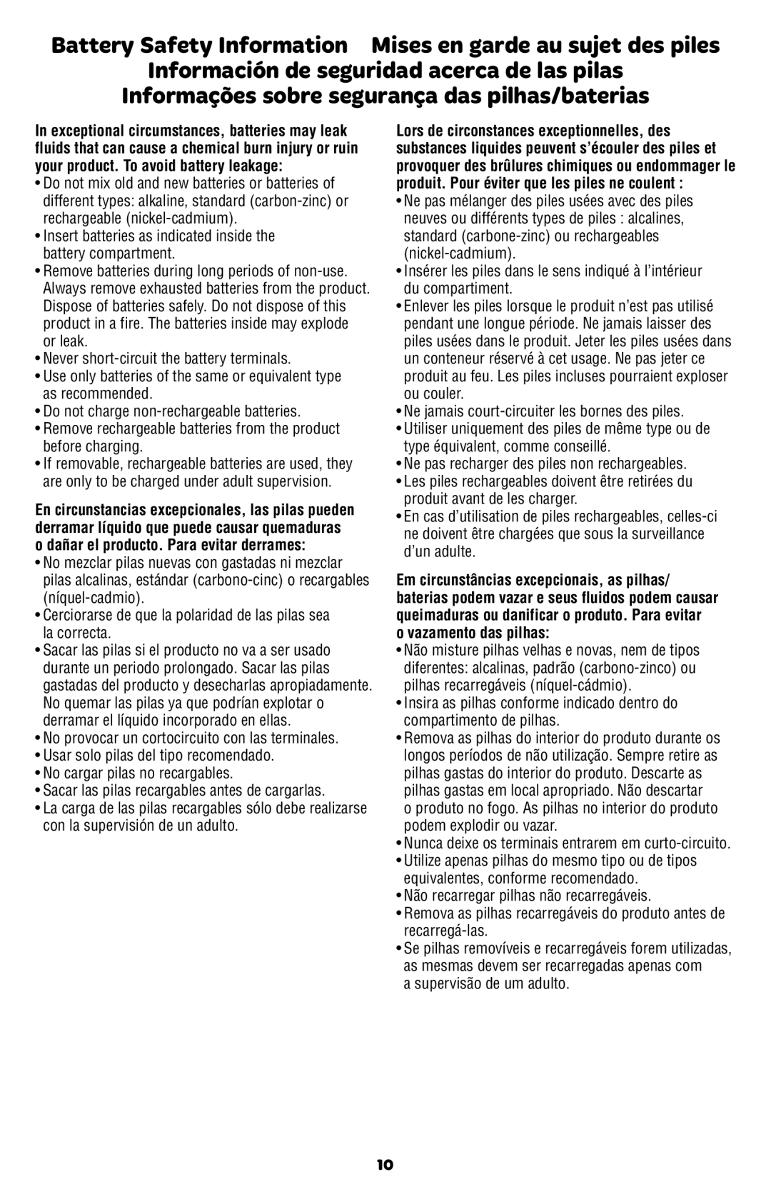 Fisher-Price BBT60 instruction sheet Supervisão de um adulto 