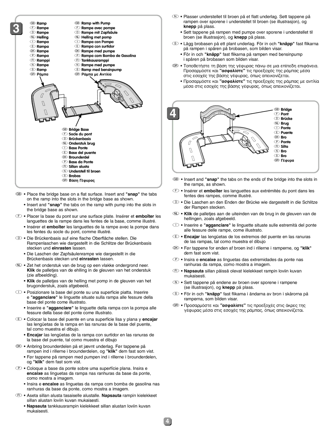 Fisher-Price C4780 instruction sheet Bridge 