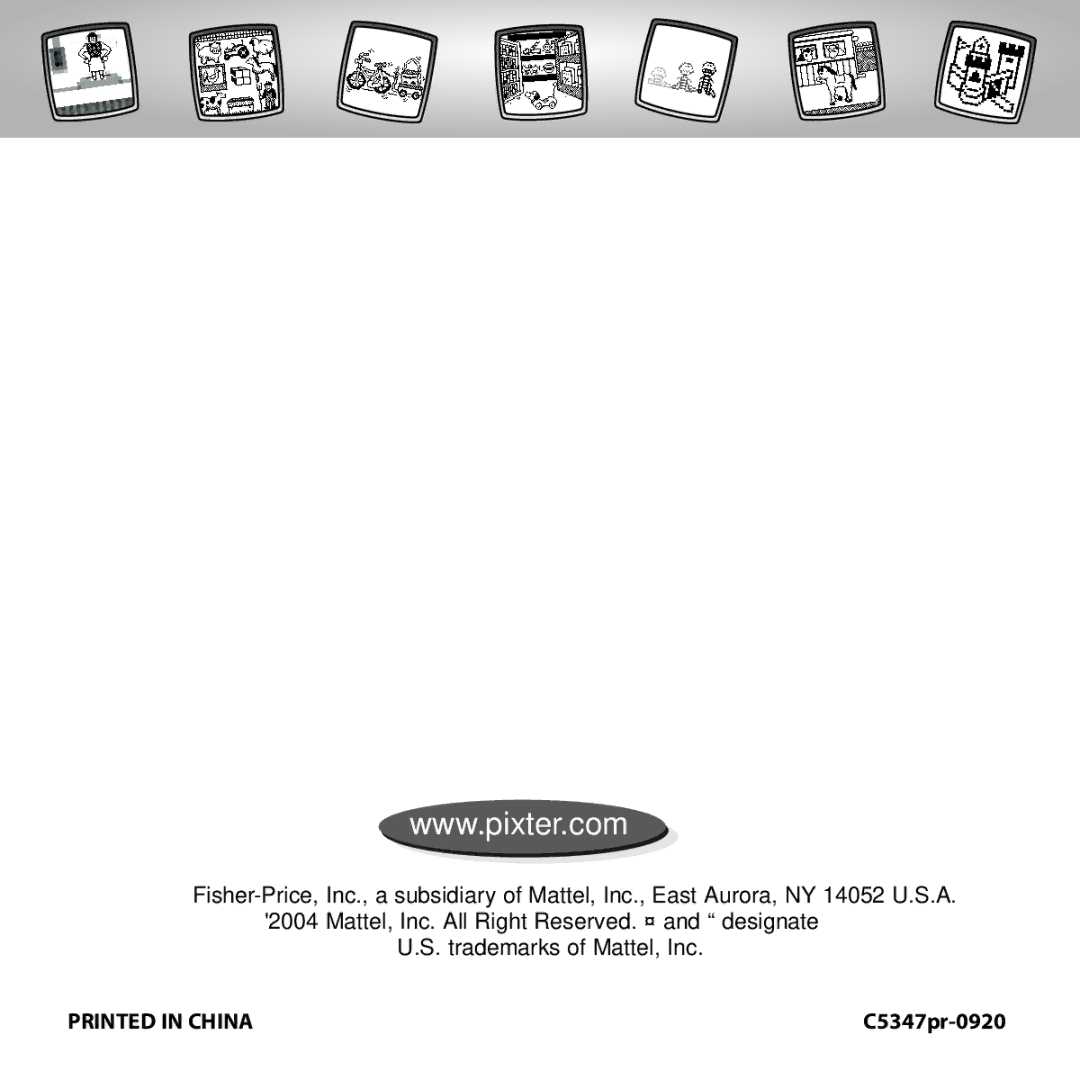 Fisher-Price owner manual C5347pr-0920 