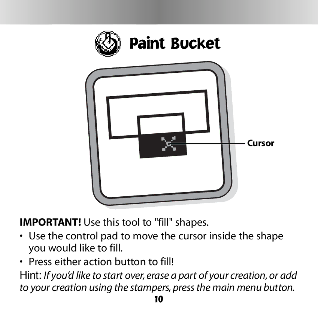 Fisher-Price C6506 owner manual Paint Bucket 