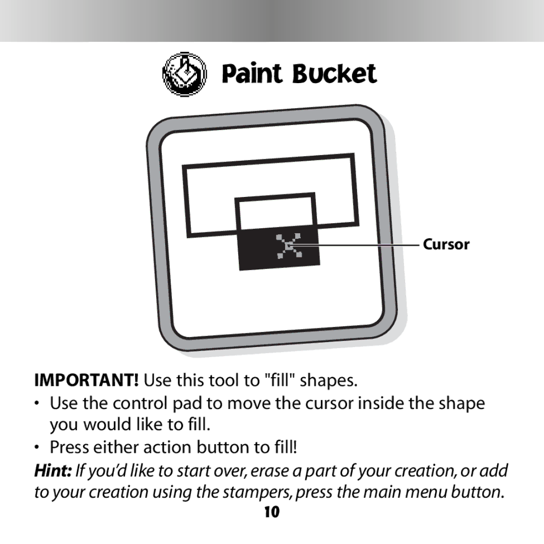 Fisher-Price C6508 owner manual Paint Bucket 