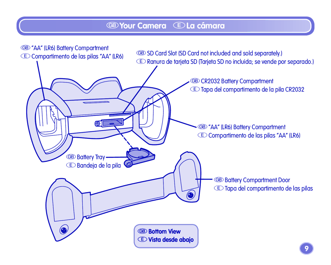 Fisher-Price Camera manual GBottom View Vista desde abajo 