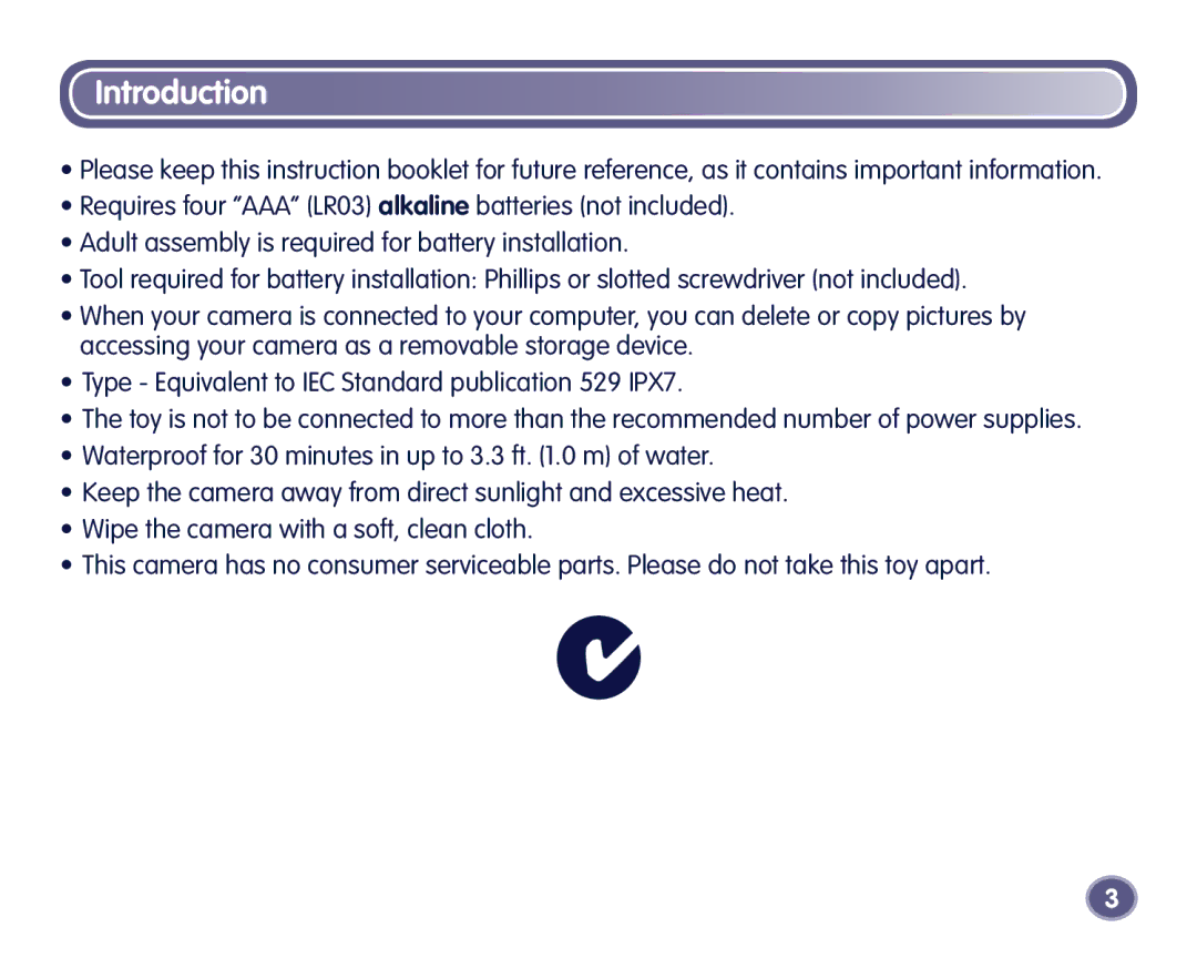 Fisher-Price Digital Camera manual Introduction 