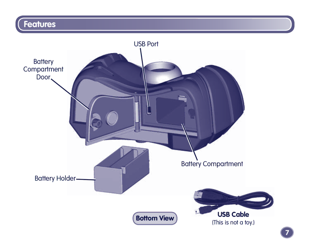 Fisher-Price Digital Camera manual Bottom View 