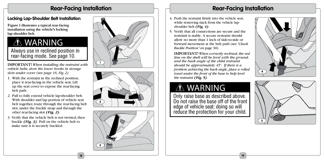 Fisher-Price EF20B manual Locking Lap-Shoulder Belt Installation 