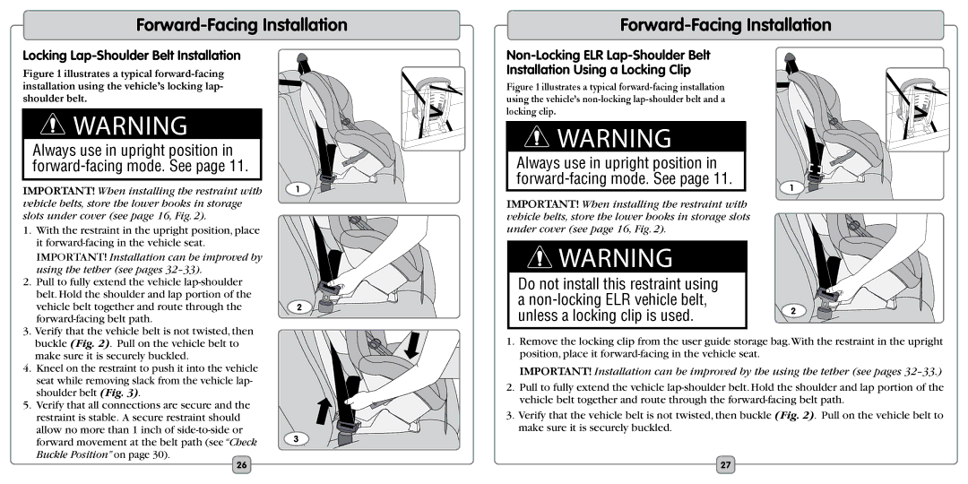 Fisher-Price EF20B manual Always use in upright position, TypeLocking Lap-Shoulder Belt Installation 