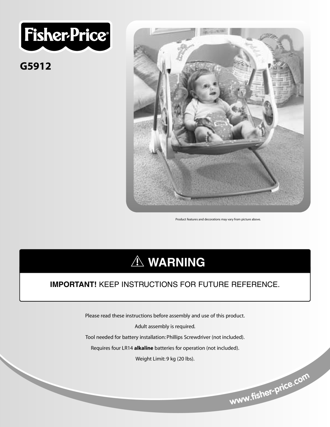 Fisher-Price G5912 manual 