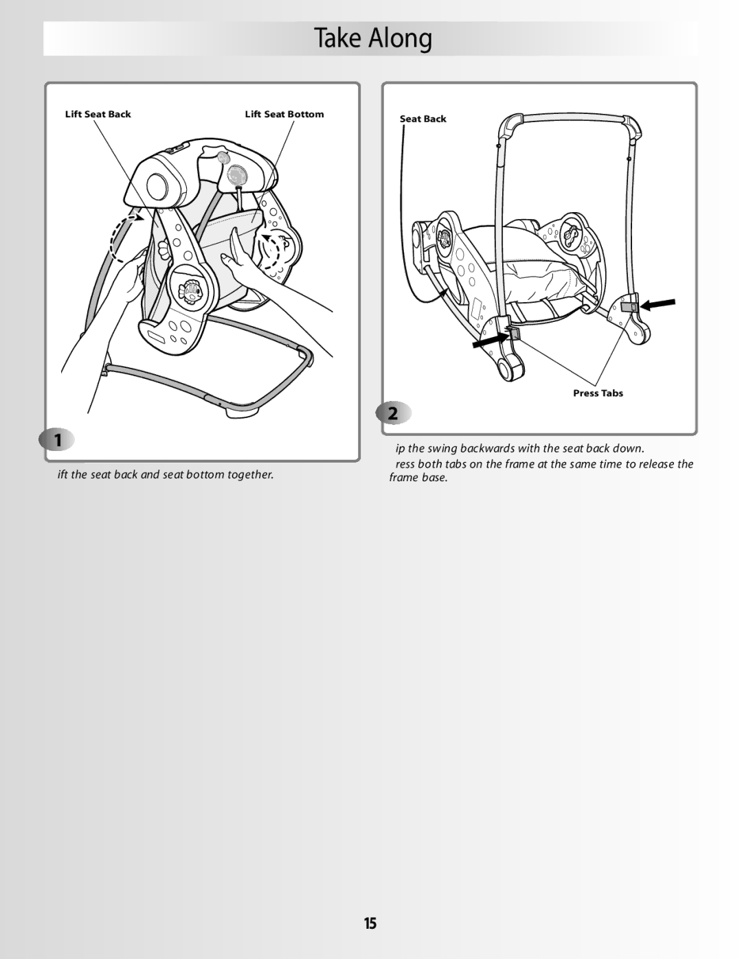 Fisher-Price G5912 manual Take Along 