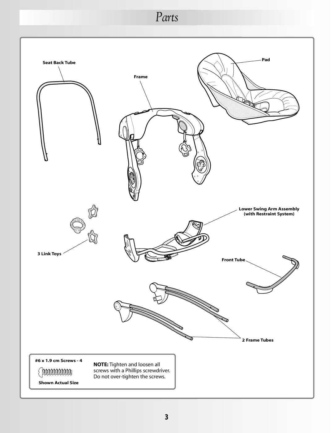 Fisher-Price G5912 manual Parts 