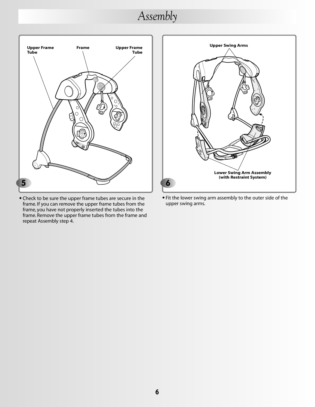 Fisher-Price G5912 manual Upper Frame 