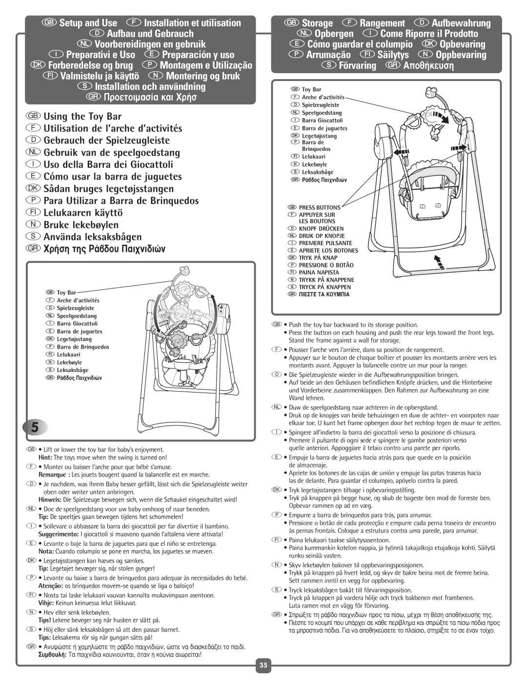 Fisher-Price G5918 manual SInstallation och användning 