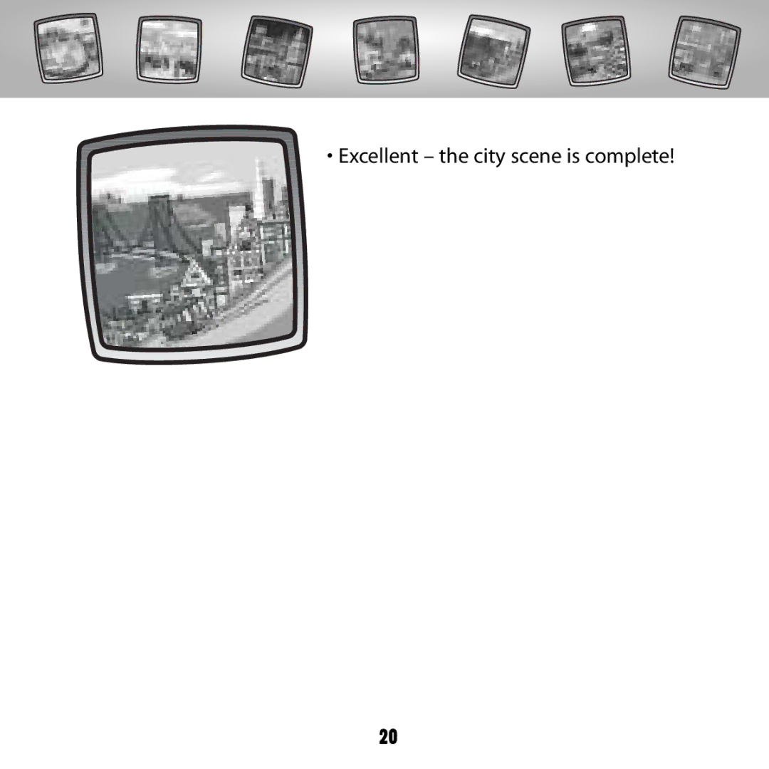 Fisher-Price G6512 owner manual Excellent the city scene is complete 