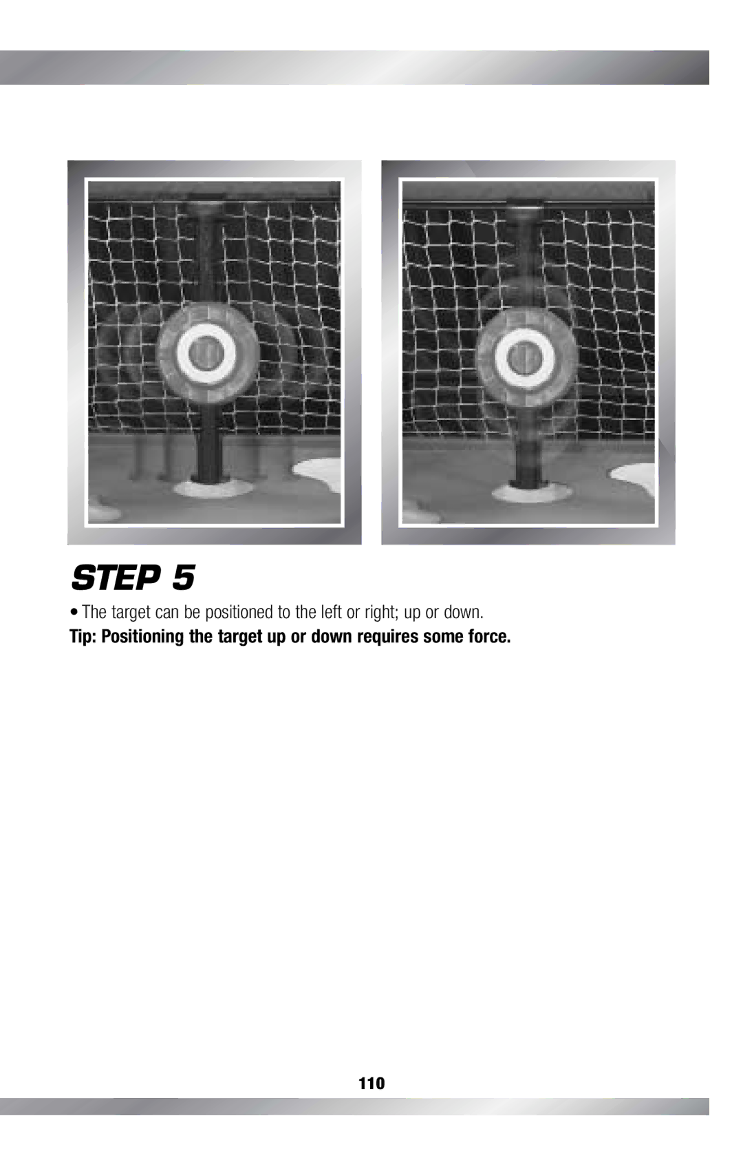 Fisher-Price C4492, H0127 owner manual Tip Positioning the target up or down requires some force 