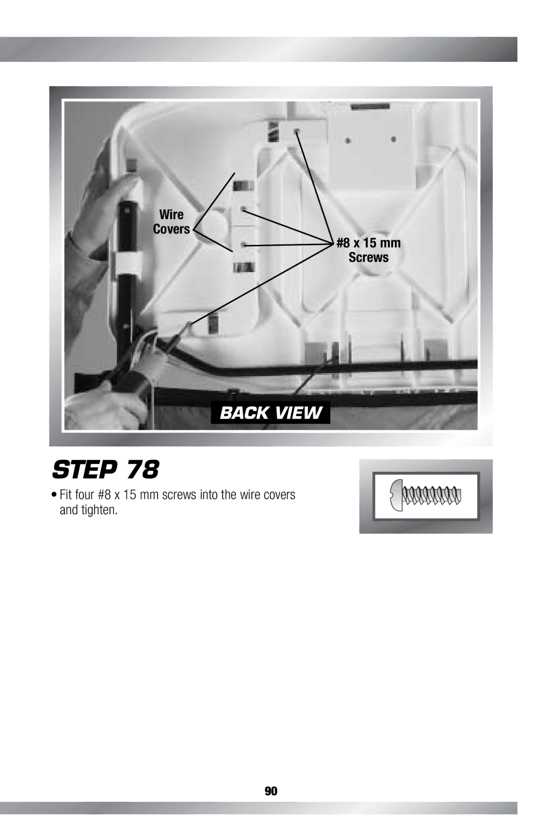 Fisher-Price C4492, H0127 owner manual Wire Covers #8 x 15 mm Screws 