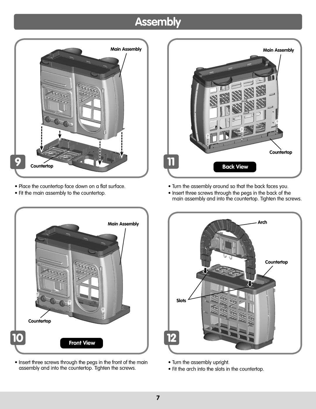 Fisher-Price H1581 instruction sheet Back View 