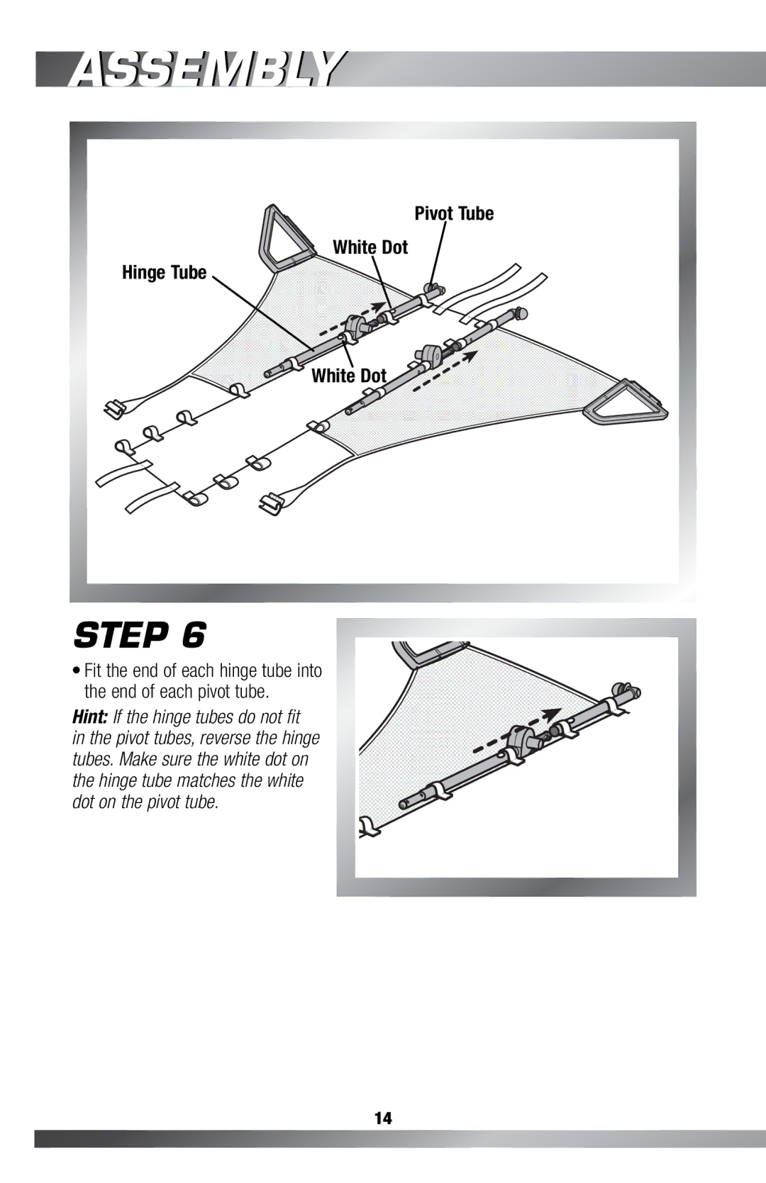 Fisher-Price H4685 owner manual Hinge Tube 