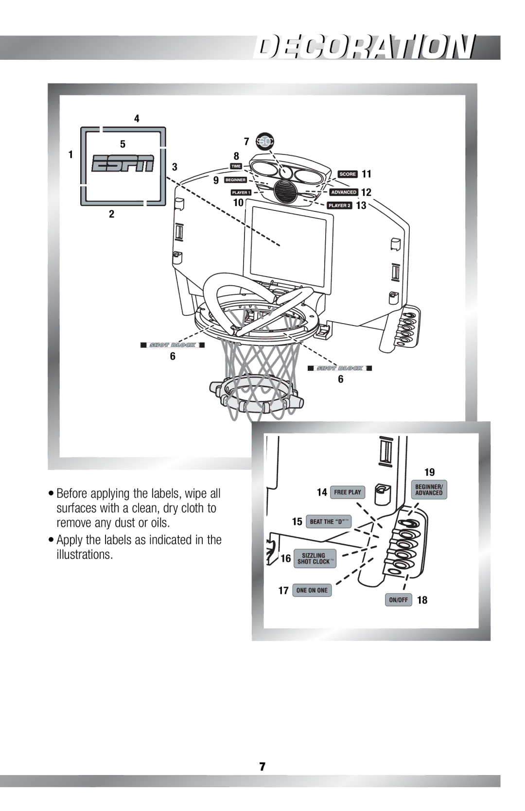 Fisher-Price H4685 owner manual Decoration 