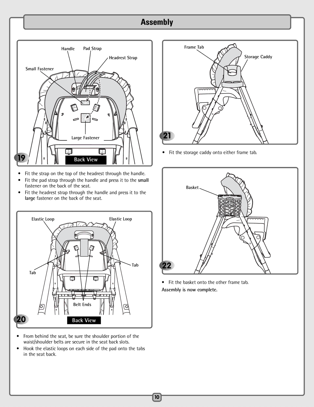 Fisher-Price H4790 manual Assembly is now complete 