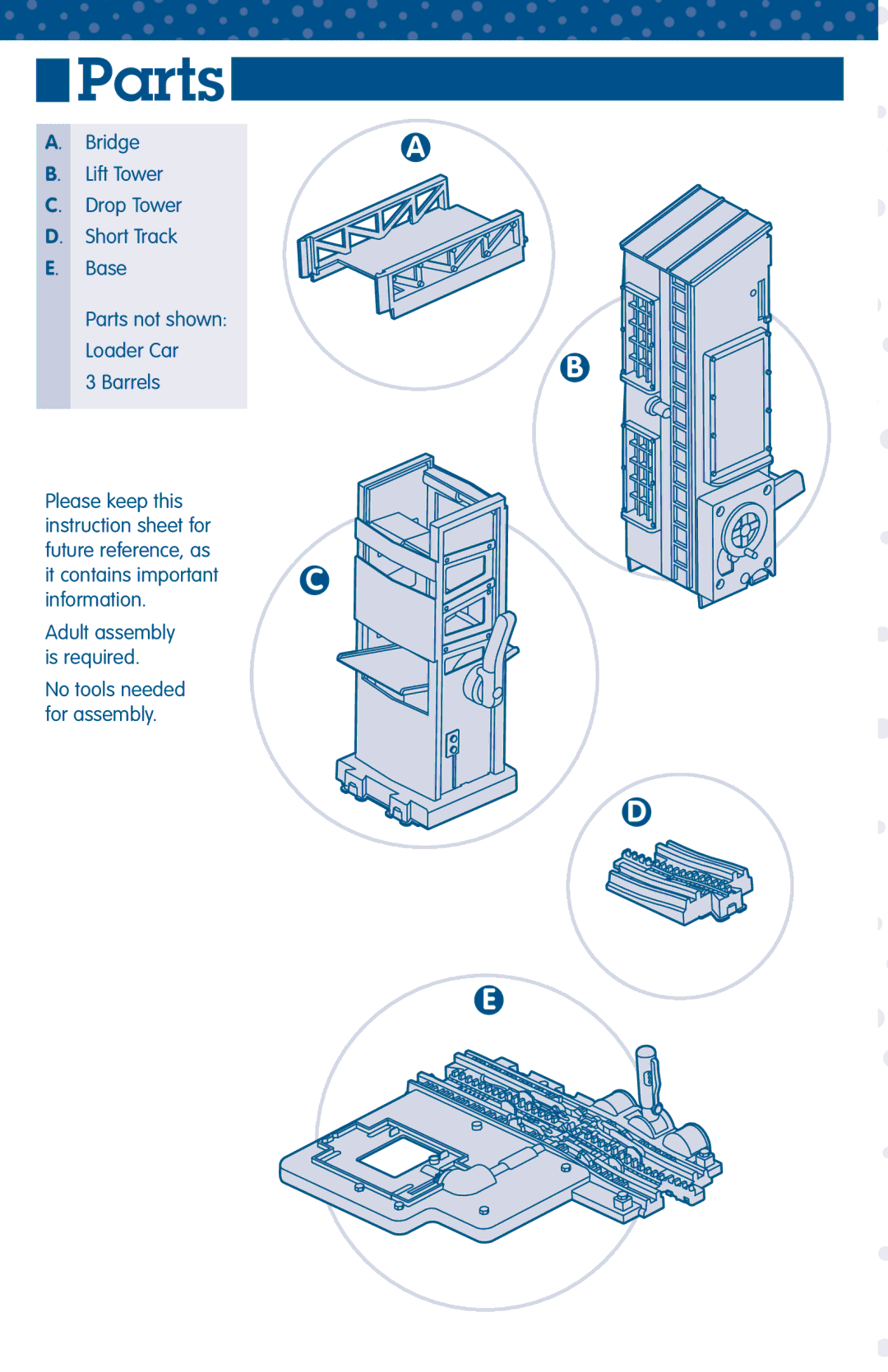 Fisher-Price H4833 manual Parts 