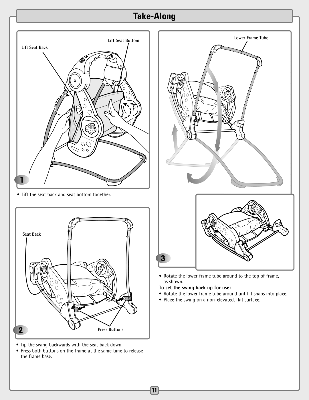 Fisher-Price H7181 manual Take-Along 