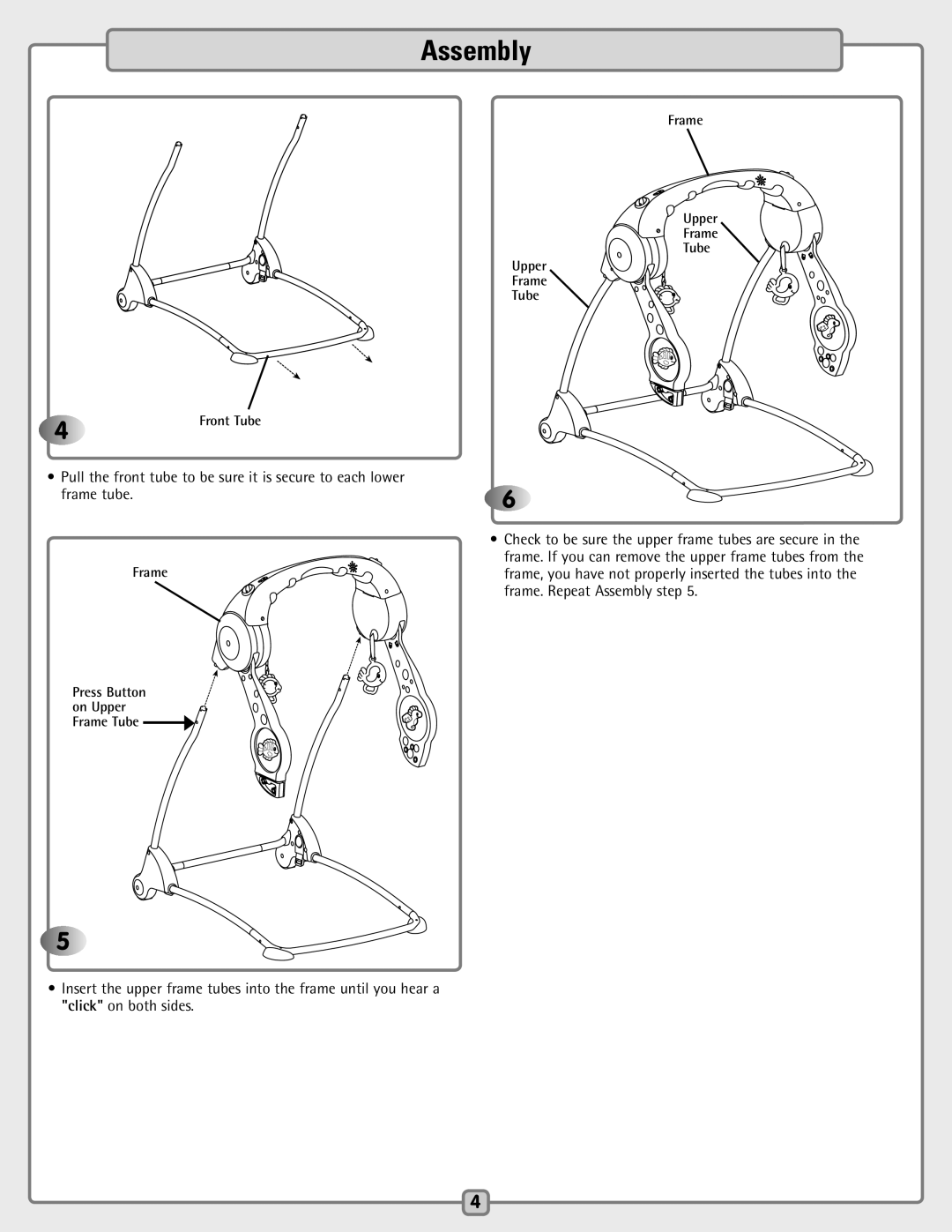 Fisher-Price H7181 manual Frame Upper Tube 