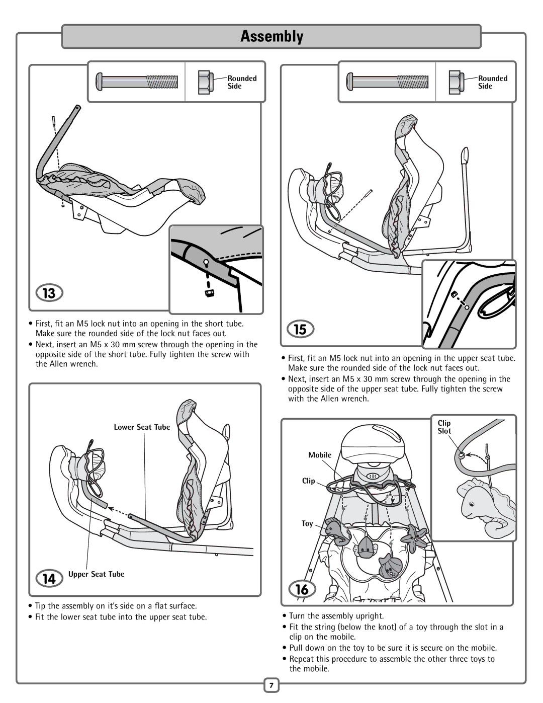 Fisher-Price H7185 manual Lower Seat Tube Upper Seat Tube 