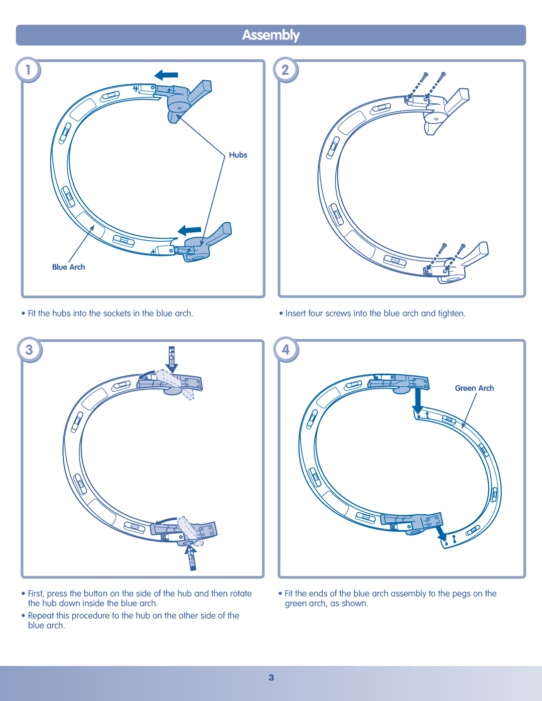 Fisher-Price H8096 instruction sheet Assembly 