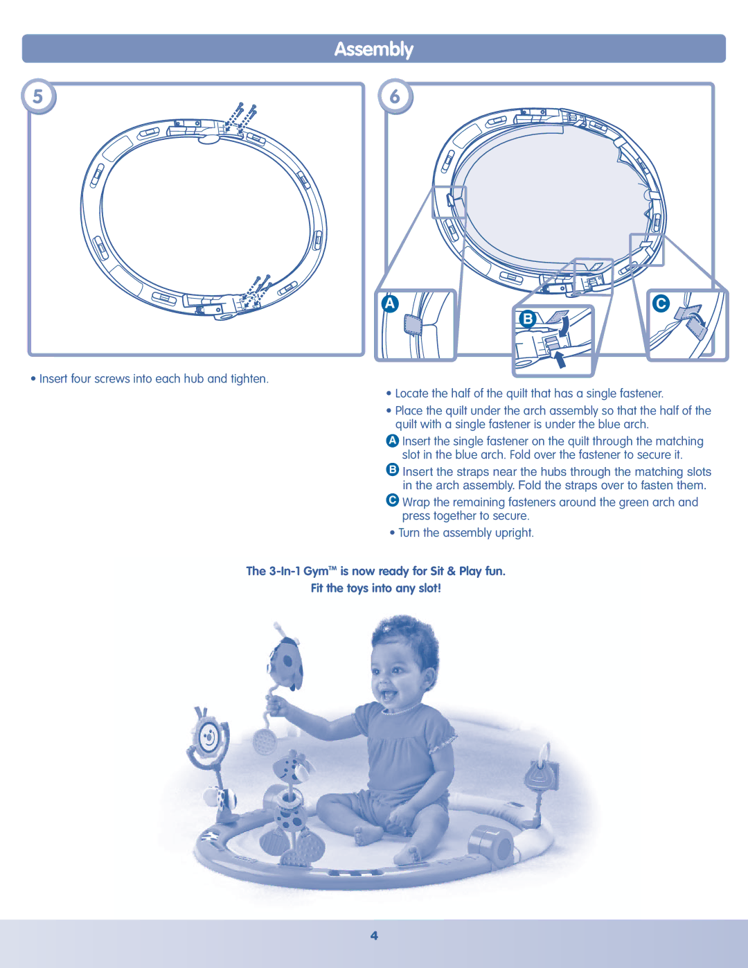 Fisher-Price H8096 instruction sheet Assembly 