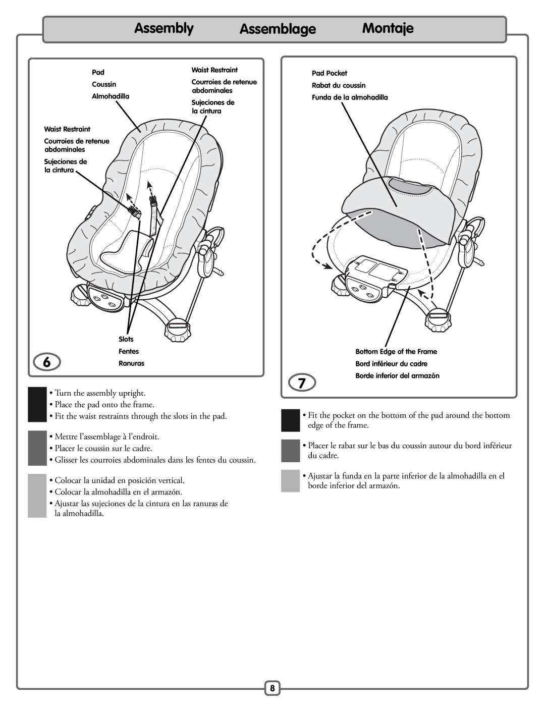 Fisher-Price H9479 manual Ranuras 