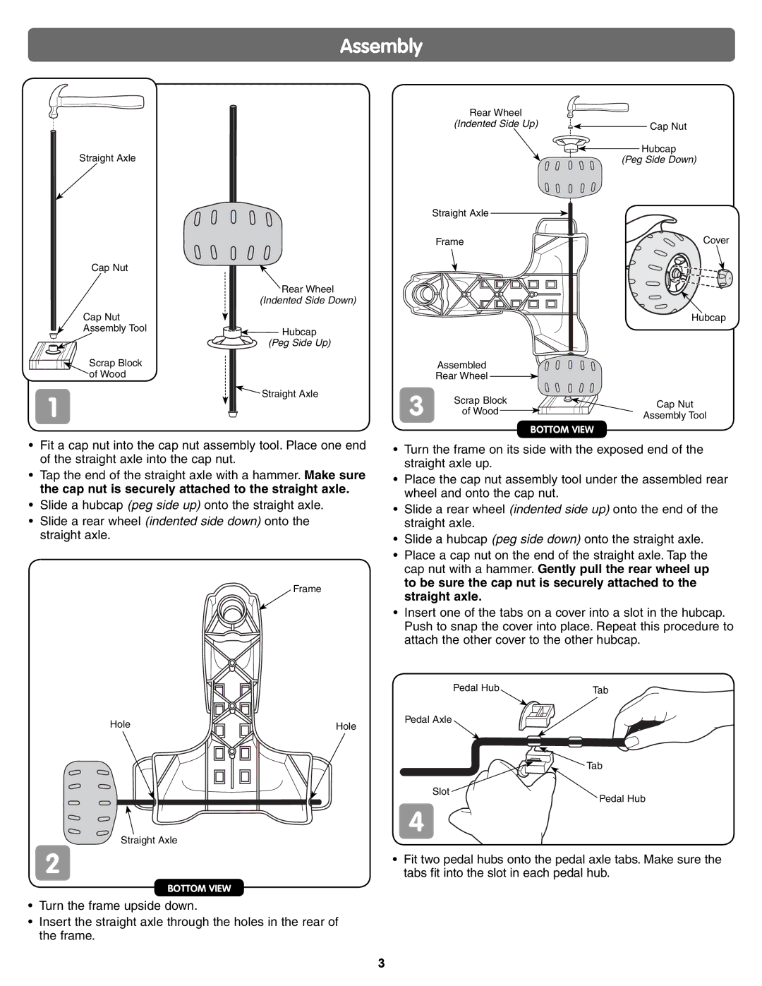 Fisher-Price J5242 instruction sheet Assembly 