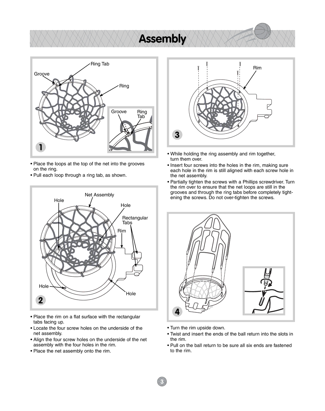 Fisher-Price J5970 instruction sheet Assembly 