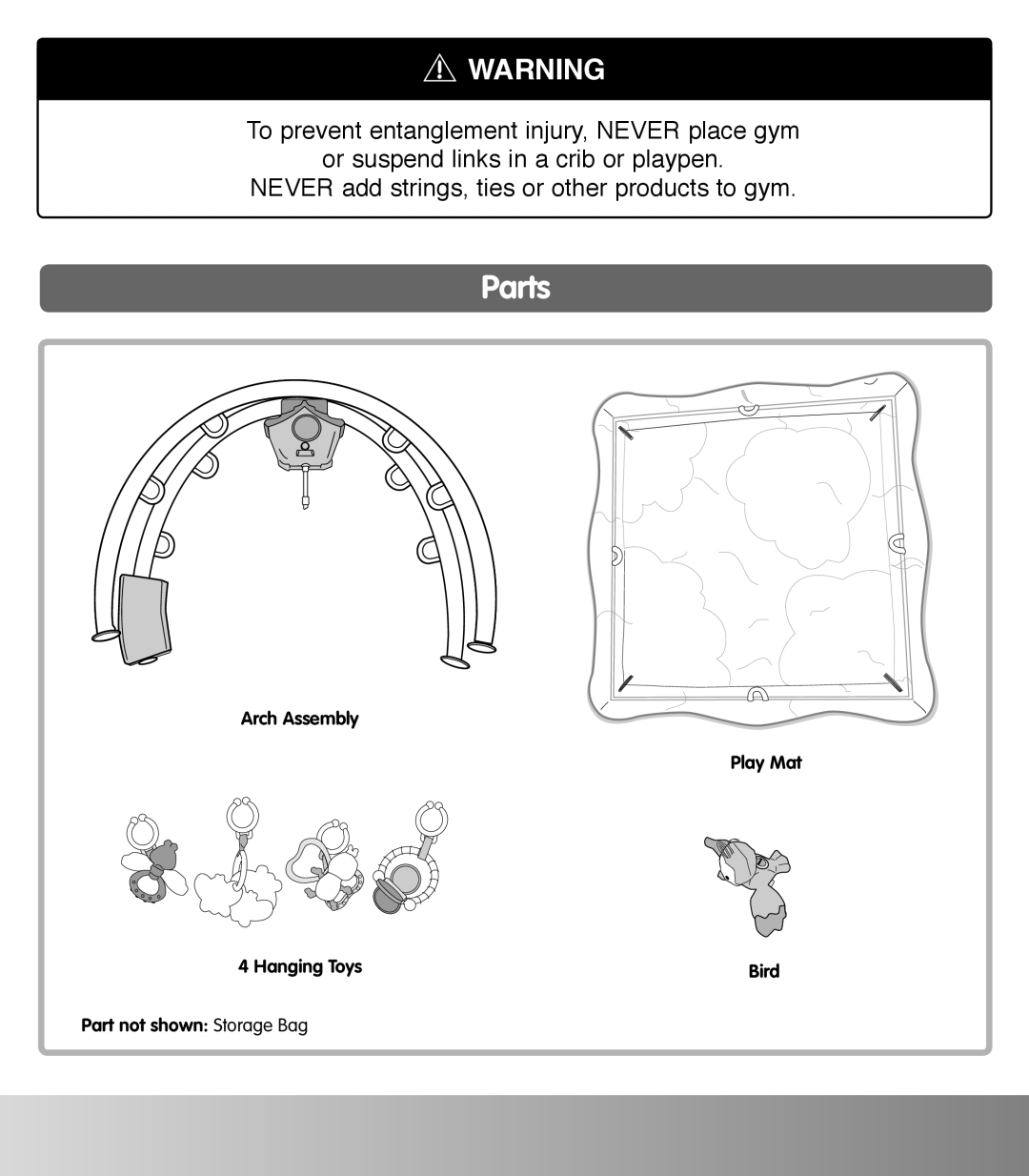 Fisher-Price J6113, G9158 instruction sheet Parts 