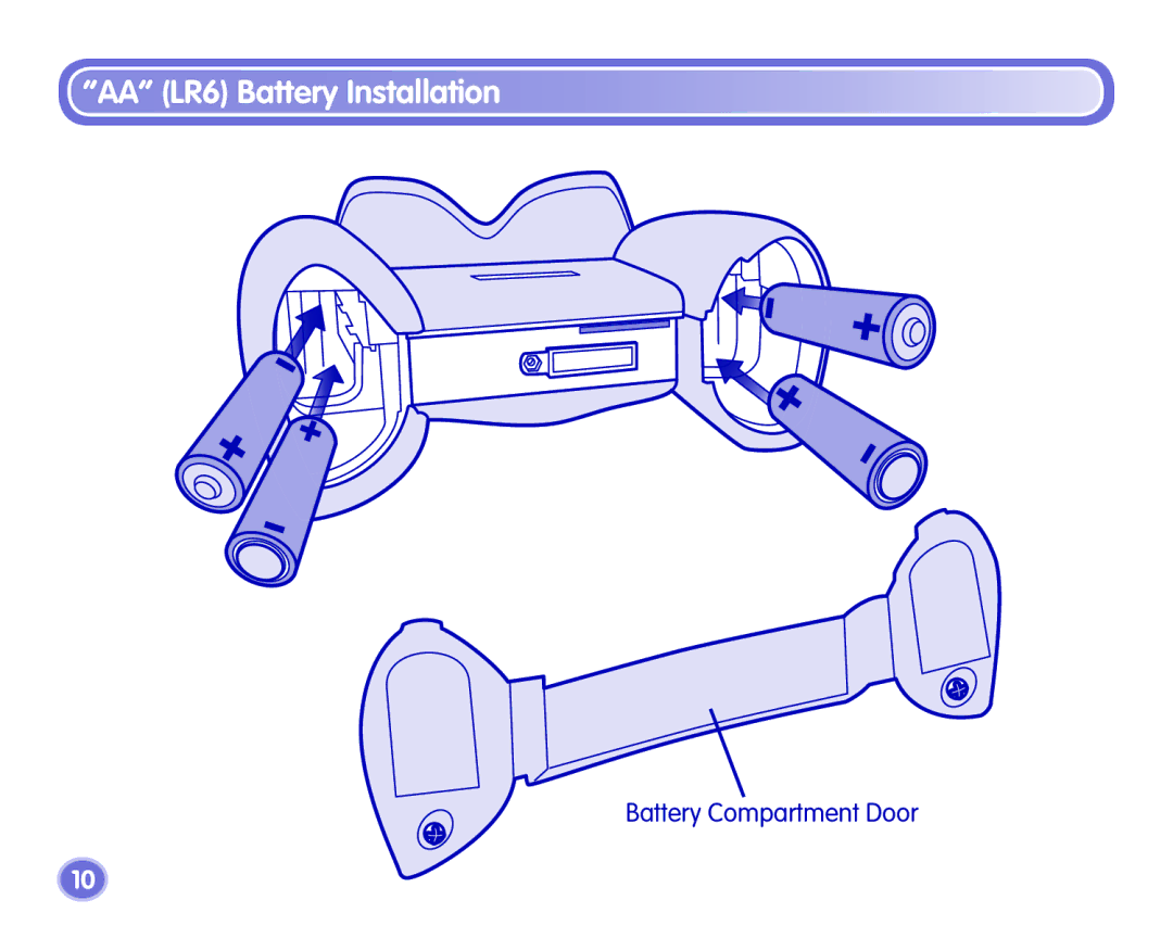 Fisher-Price J8210, J8209, J8211 manual AA LR6 Battery Installation 