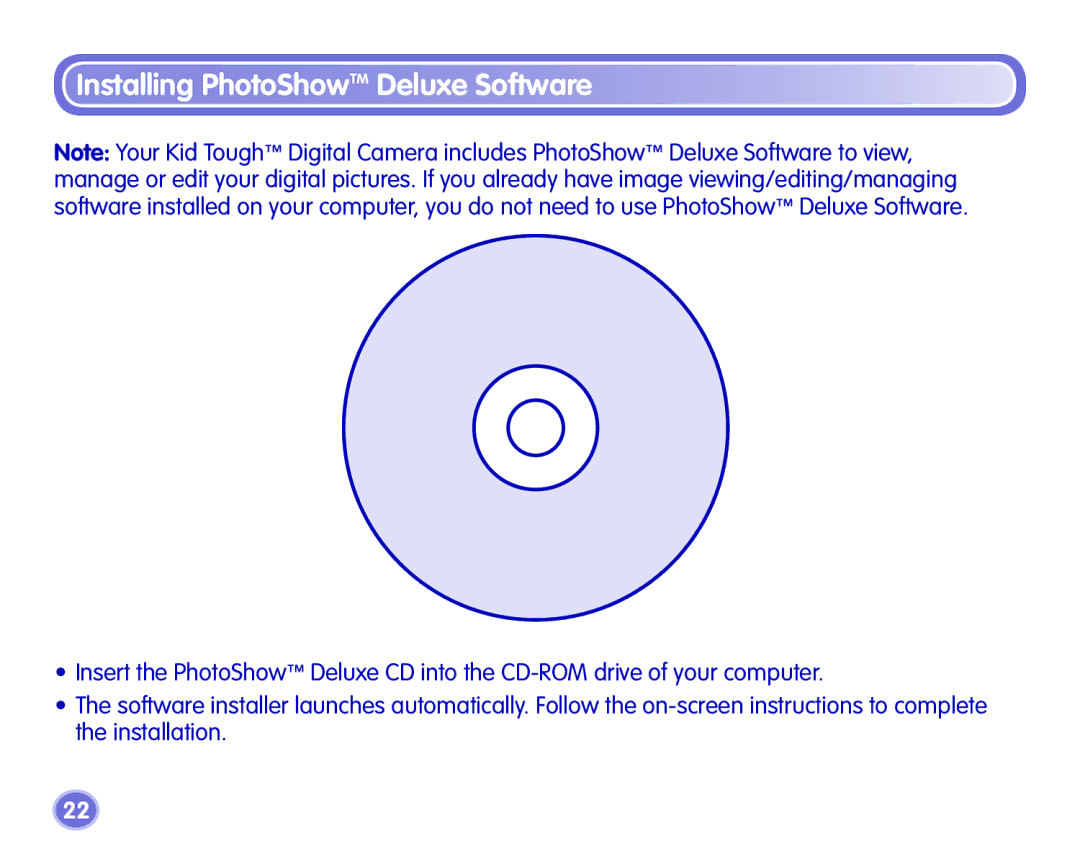 Fisher-Price J8210, J8209, J8211 manual Installing PhotoShowTM Deluxe Software 