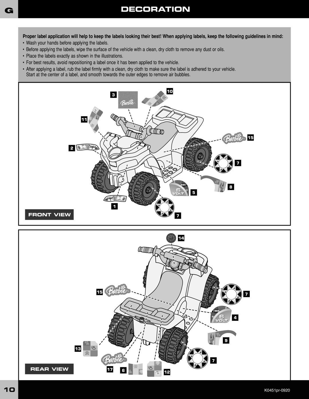 Fisher-Price K0451 owner manual Gdecoration 