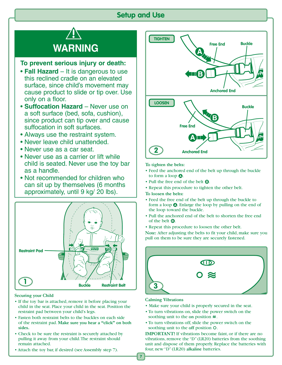 Fisher-Price K2566 manual Setup and Use 