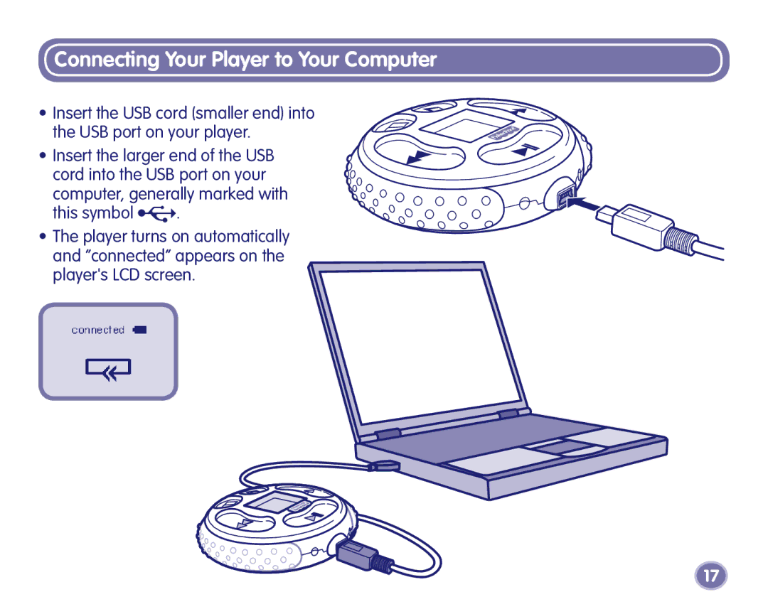 Fisher-Price K3420, K3680 manual Connecting Your Player to Your Computer 