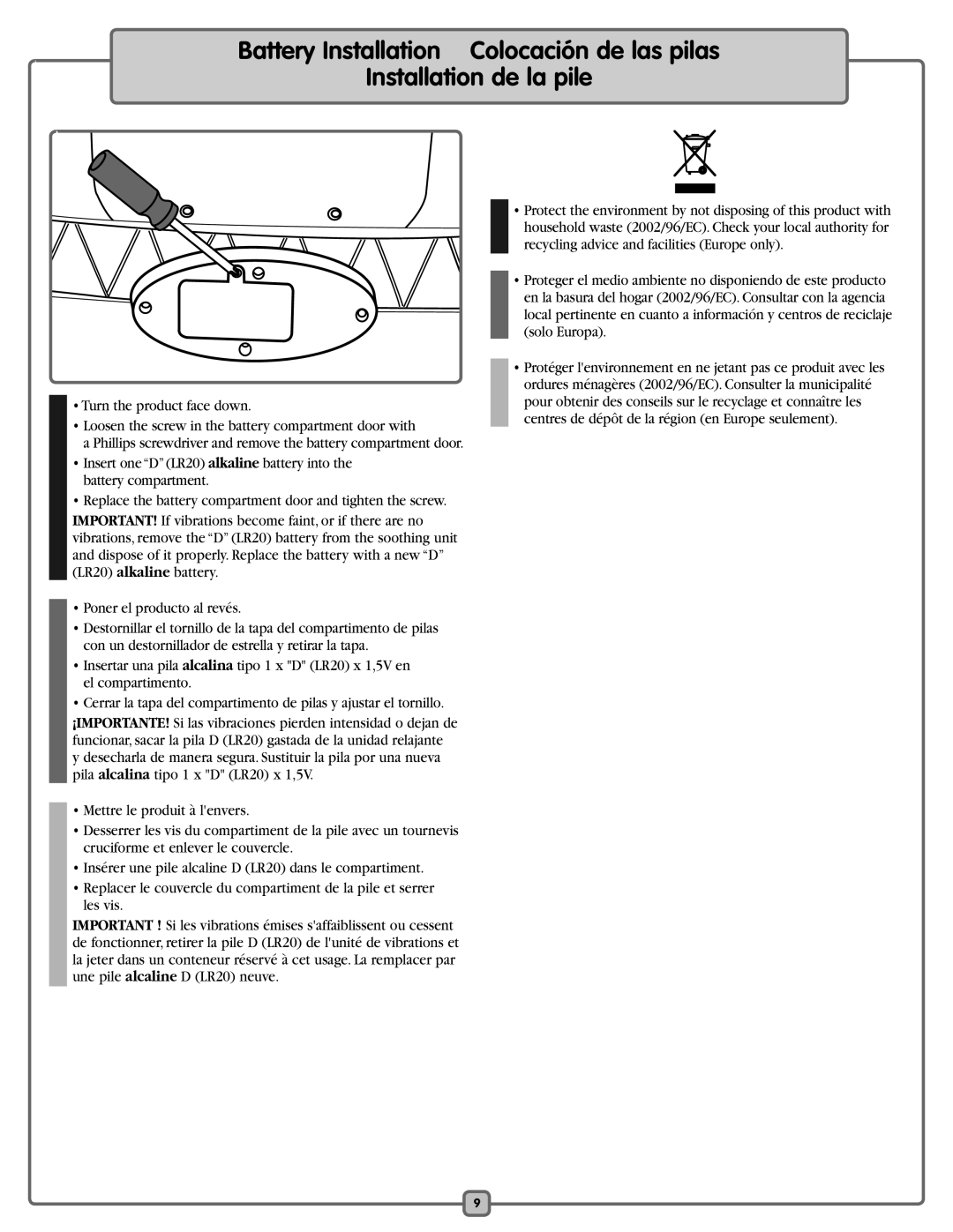 Fisher-Price K5502 manual 