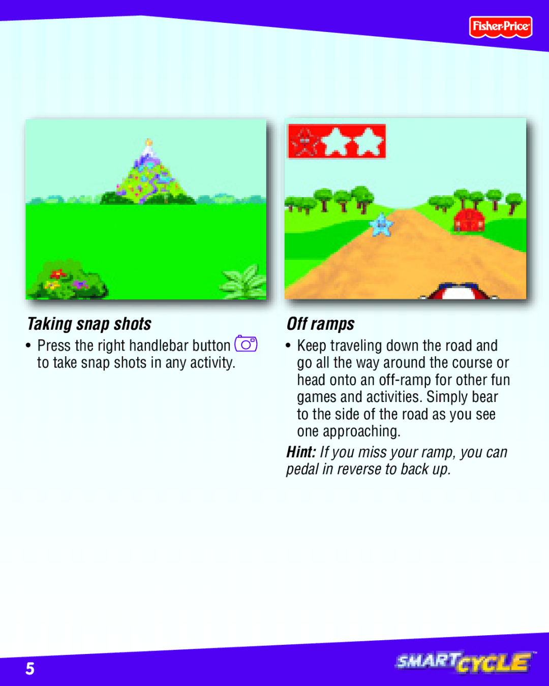 Fisher-Price K6689 manual Taking snap shots, Off ramps 