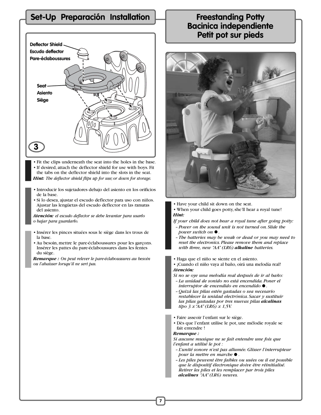 Fisher-Price K7376 manual Hint 