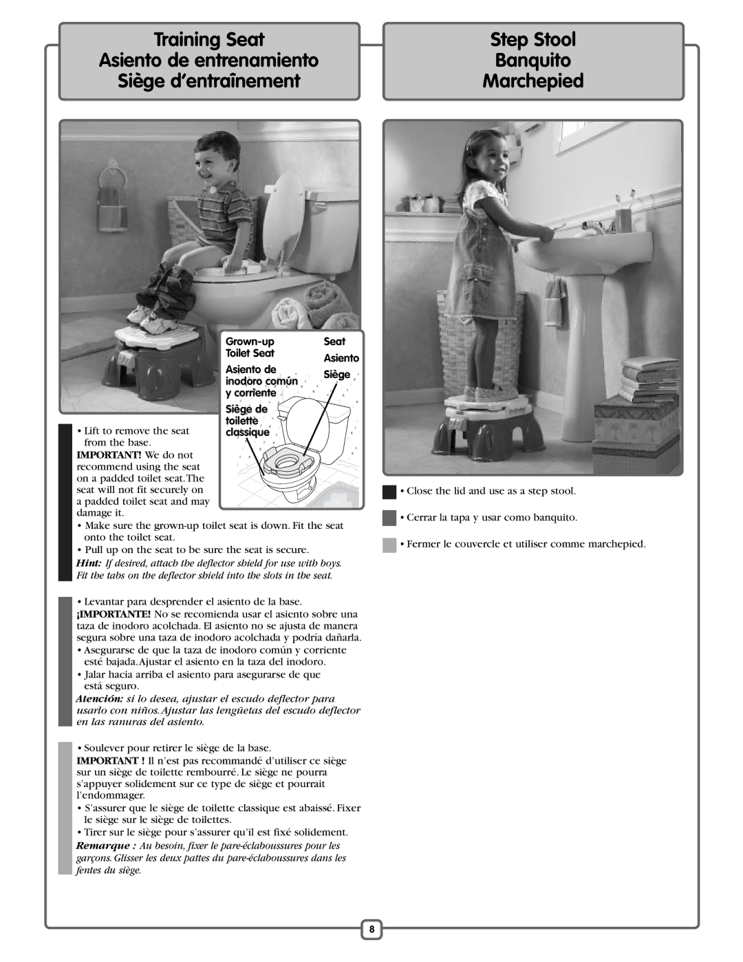 Fisher-Price K7376 manual Lift to remove the seat 