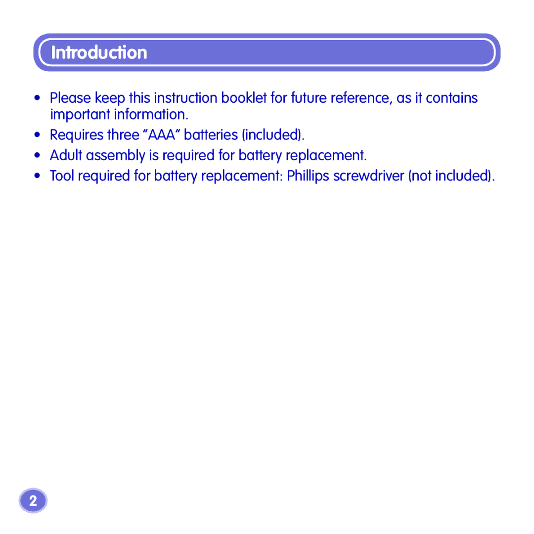 Fisher-Price K7857 manual Introduction 