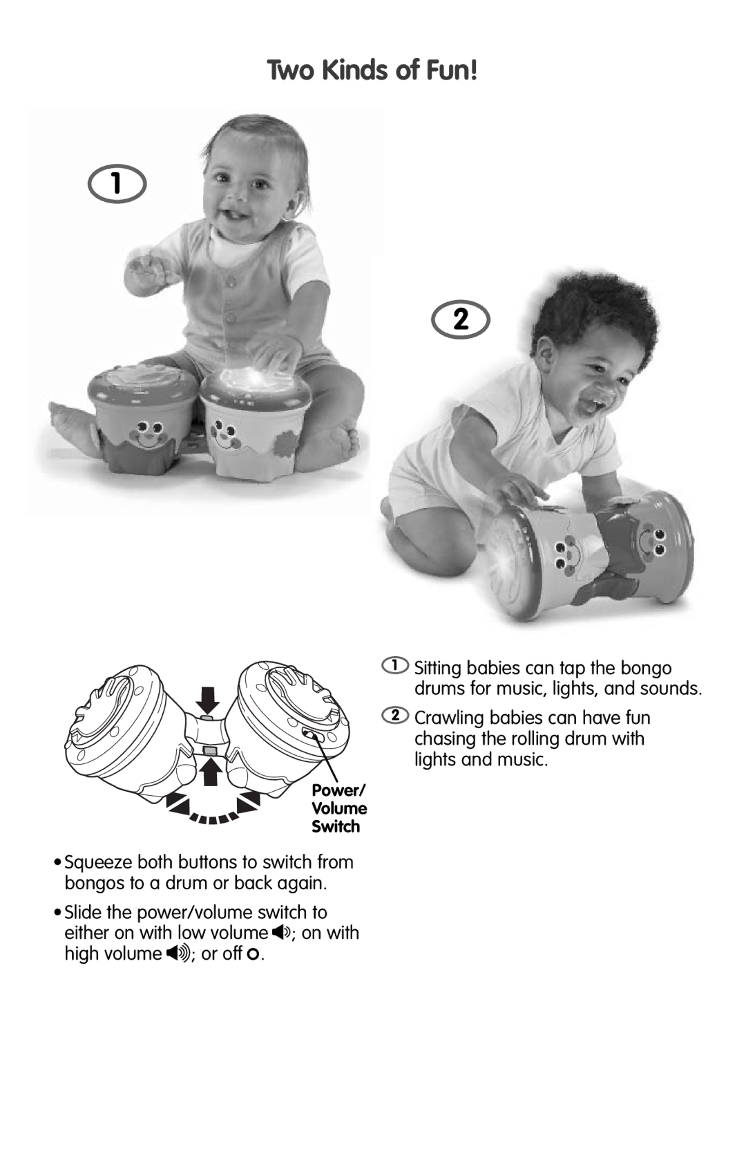 Fisher-Price K8845 instruction sheet Two Kinds of Fun 