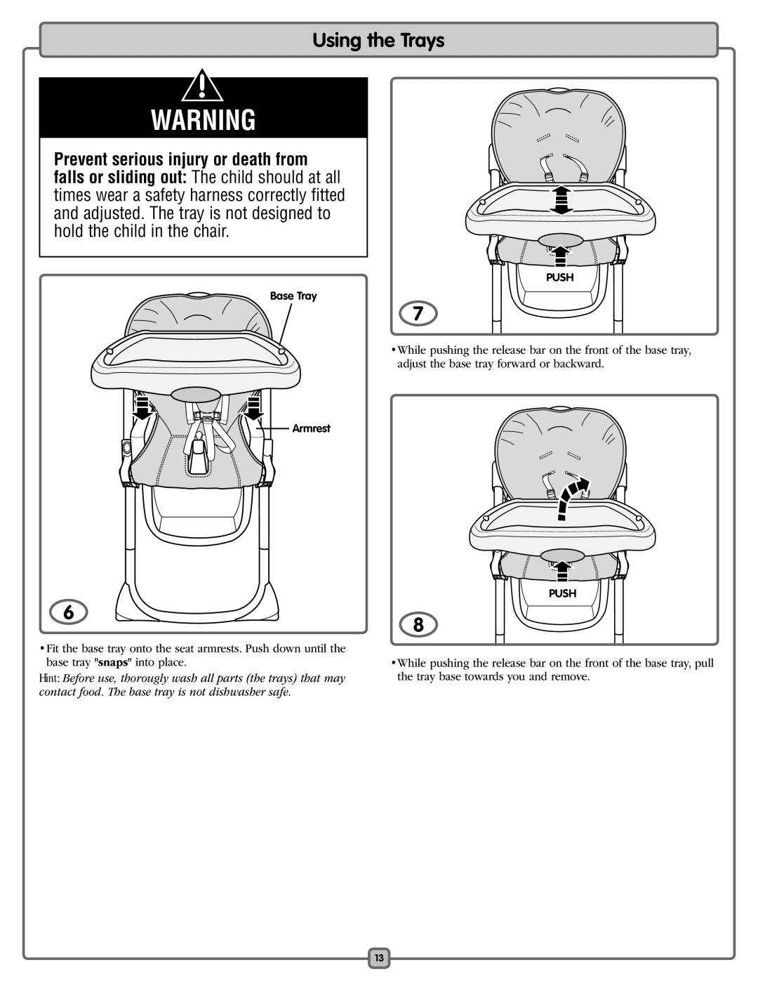 Fisher-Price L0542 manual Using the Trays 