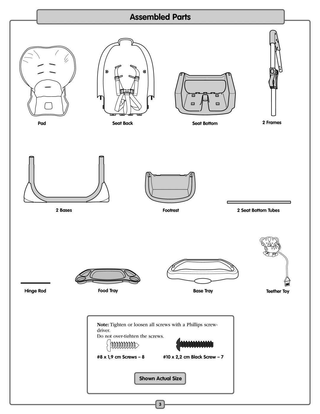 Fisher-Price L0542 manual Assembled Parts 