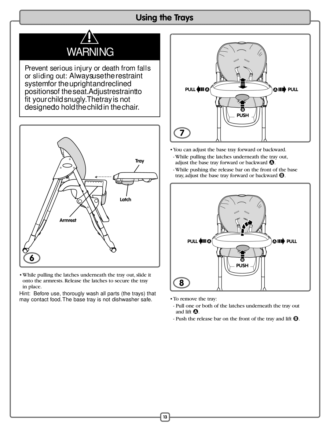 Fisher-Price L3891 manual Using the Trays 