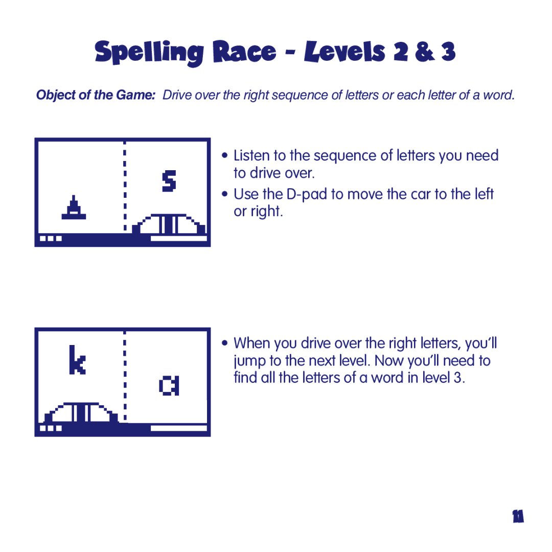 Fisher-Price L6723 manual Spelling Race Levels 2 