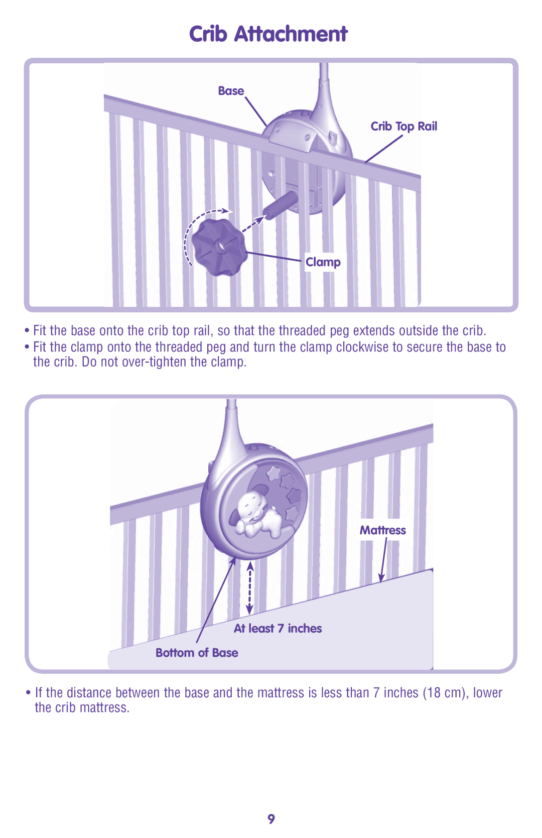 Fisher-Price L7334 instruction sheet Crib Attachment 