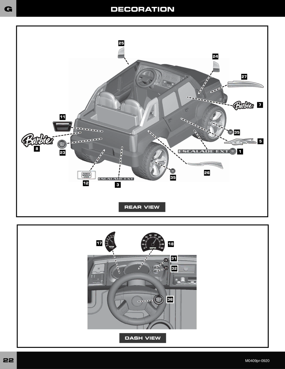 Fisher-Price M0409 owner manual Decoration 